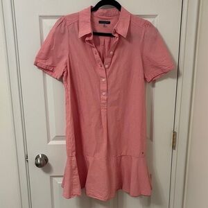 Tommy Hilfiger Red Gingham Button-Up Dress